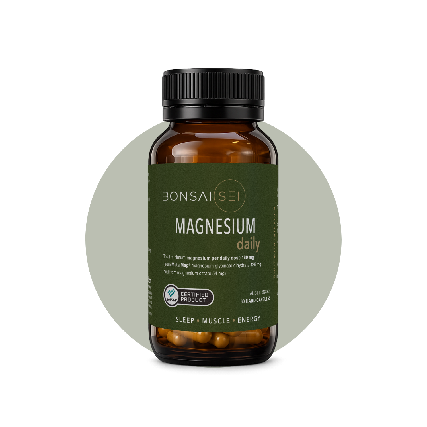 BonsaiSei MAGNESIUM daily magnesium supplement front label
