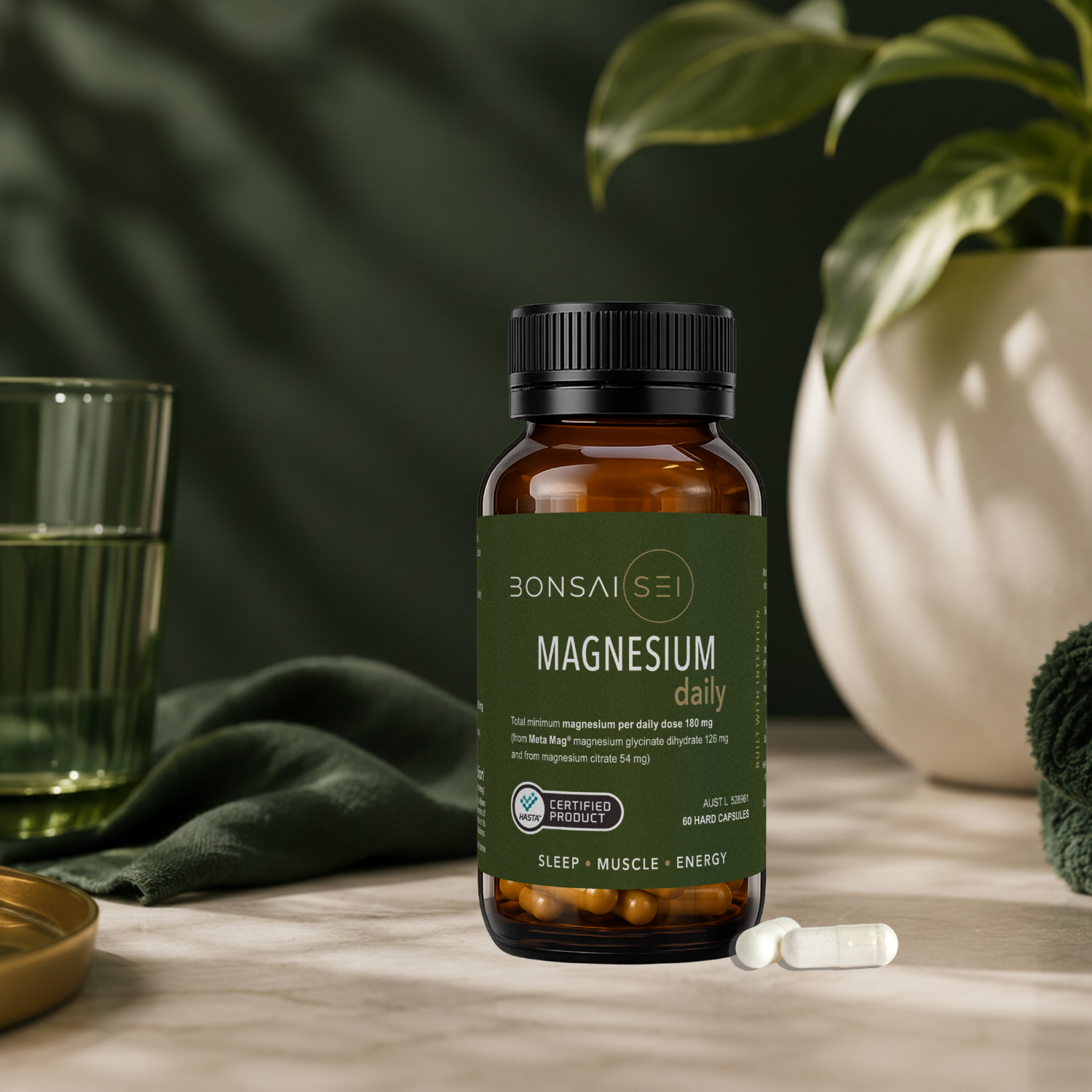 BonsaiSei MAGNESIUM daily magnesium supplement lifestyle image