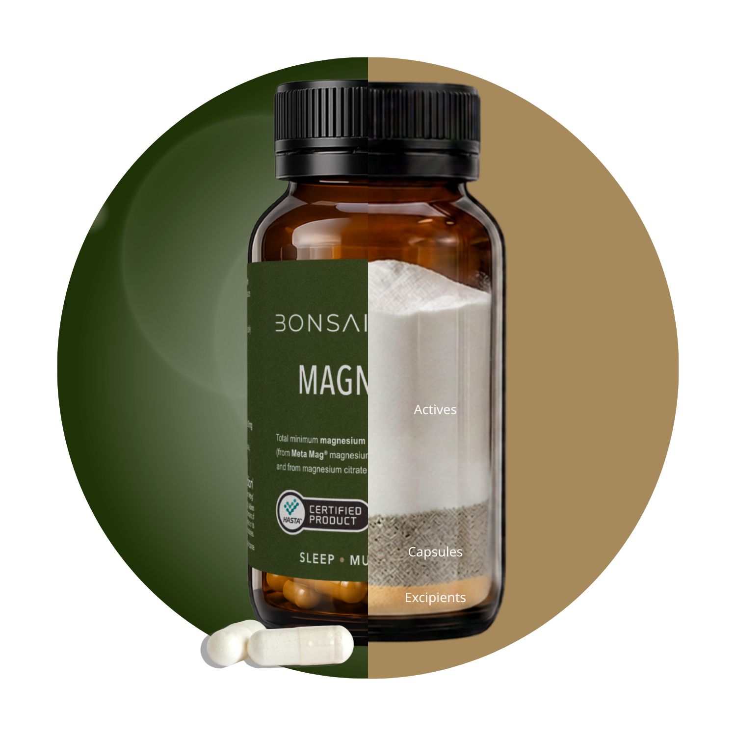BonsaiSei MAGNESIUM daily bottle ingredients cut-away