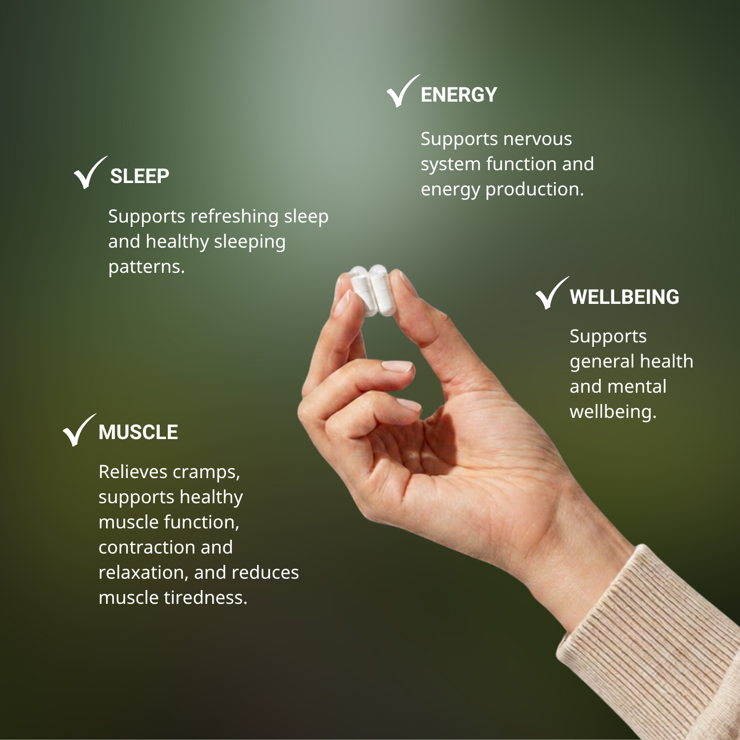 BonsaiSei MAGNESIUM daily supplement benefits for sleep muscle and wellbeing